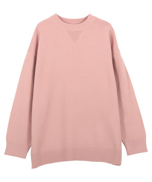 KOBE LETTUCE（コウベレタス）の「選べる2typeスウェットライクニットトップス（ニット/セーター・レディース・ブラック/カーキ/グレー/グレー系/アイボリー系/ピンク/アイボリー系1/ピンク系/ブラック系/カーキ系・M/M1）」の21枚目の写真