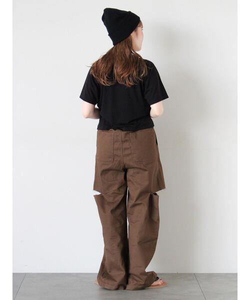 ehka sopo(エヘカソポ)の「カットアウトチノパン(その他パンツ・レディース・ベージュ/カーキ/モカ・F)」の16枚目の写真