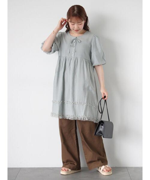 ehka sopo(エヘカソポ)の「カットアウトチノパン(その他パンツ・レディース・ベージュ/カーキ/モカ・F)」の18枚目の写真