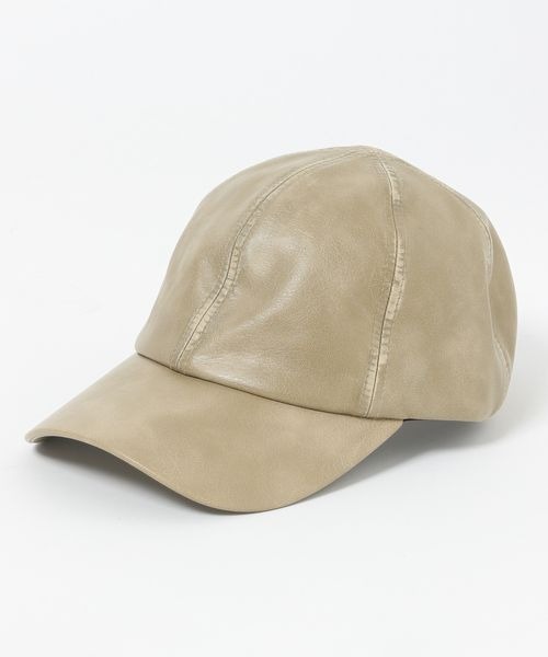 JEANASIS（ジーナシス）の「ヴィンテージフェイクレザーCAP