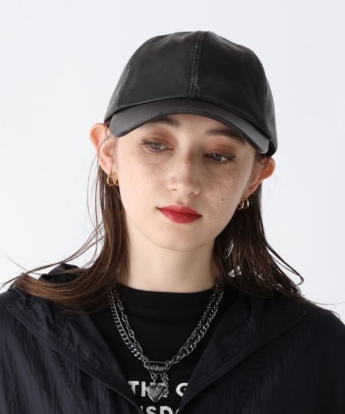 JEANASIS（ジーナシス）の「ヴィンテージフェイクレザーCAP