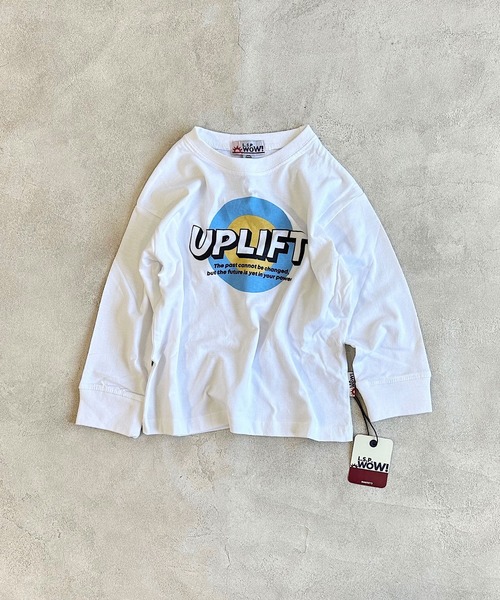 LSP WOW（エルエスピーワオ）の「【LSP WOW!】プリントロンT（Tシャツ/カットソー・キッズ・ピンク/ホワイト/グリーン/ブラウン/オレンジ/ラベンダー/イエロー/ベージュ/ネイビー/チャコール/ブラック/カーキ/グレー/ブルー/オフホワイト・80/90/100/110/120/130/140/150）」の2枚目の写真