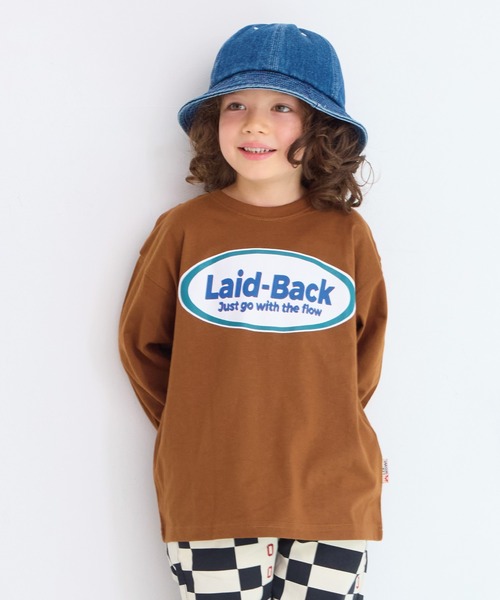 LSP WOW（エルエスピーワオ）の「【LSP WOW!】プリントロンT（Tシャツ/カットソー・キッズ・ピンク/ホワイト/グリーン/ブラウン/オレンジ/ラベンダー/イエロー/ベージュ/ネイビー/チャコール/ブラック/カーキ/グレー/ブルー/オフホワイト・80/90/100/110/120/130/140/150）」の19枚目の写真