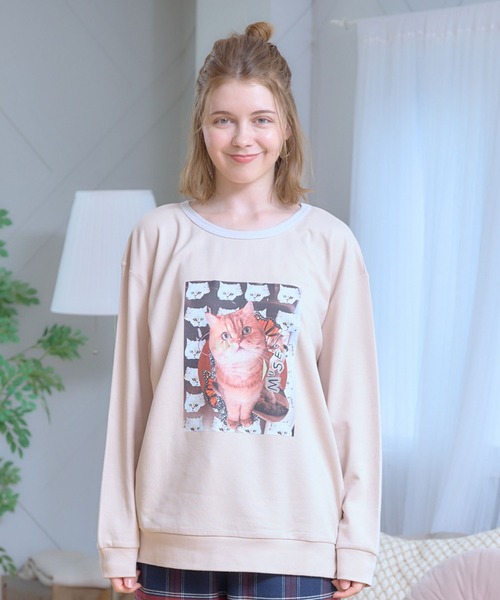 【PAUL＆JOE】ヌネット&ジプシーのコラージュ ロングTシャツ（ルームウェア/パジャマ）｜PAUL&JOE（ポールアンドジョー）