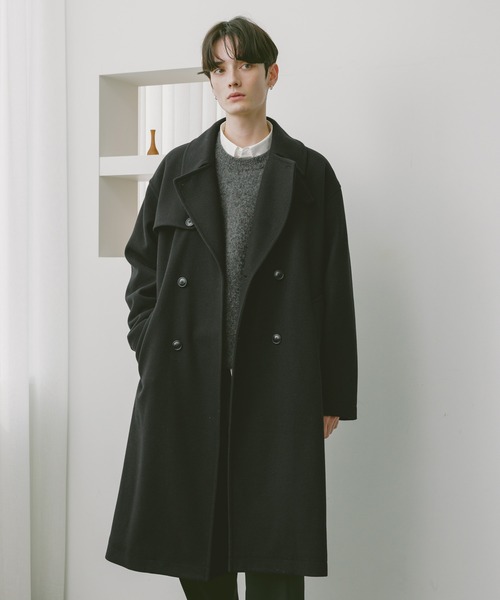 セール】WOOLLYTEC SIDE SLIT TRENCH COAT / ウーリーテックサイド