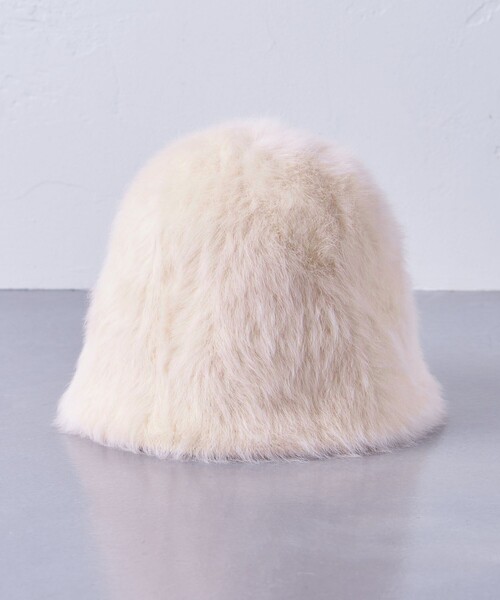 UNITED ARROWS(ユナイテッドアローズ)の「ヘアリー ベルハット(ハット・レディース・オフホワイト/ダークグレー・FREE)」の5枚目の写真