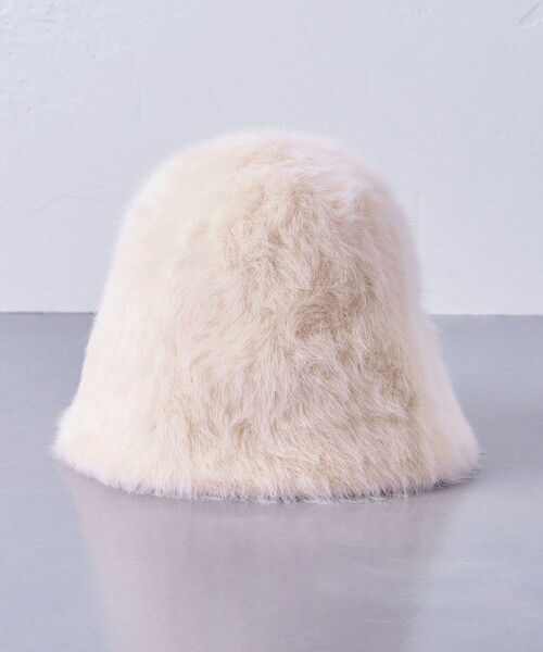 UNITED ARROWS(ユナイテッドアローズ)の「ヘアリー ベルハット(ハット・レディース・オフホワイト/ダークグレー・FREE)」の7枚目の写真