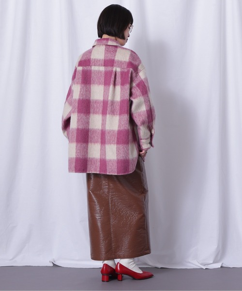 ROSE BUD（ローズバッド）の「オーバーサイズチェックシャツ（シャツ/ブラウス・レディース・ブラック/ライトグリーン/ピンク・FREE）」の18枚目の写真