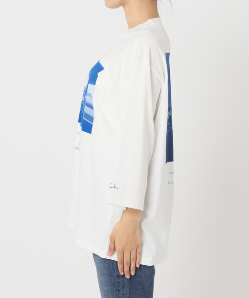 JANE SMITH / JOHN SMITH(ジェーンスミスジョンスミス)の「JANE SMITH/ジェーンスミス 別注 TIM BARBER BRIDGE BLUE Tシャツ(Tシャツ/カットソー・レディース・ホワイト・FREE)」の4枚目の写真