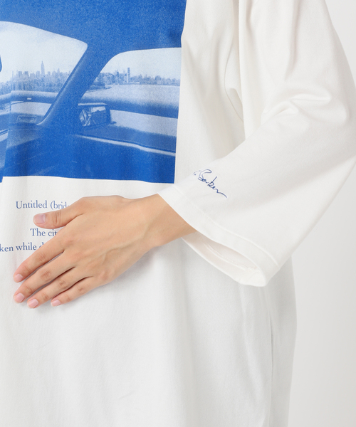 JANE SMITH / JOHN SMITH(ジェーンスミスジョンスミス)の「JANE SMITH/ジェーンスミス 別注 TIM BARBER BRIDGE BLUE Tシャツ(Tシャツ/カットソー・レディース・ホワイト・FREE)」の10枚目の写真