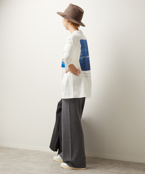 JANE SMITH / JOHN SMITH(ジェーンスミスジョンスミス)の「JANE SMITH/ジェーンスミス 別注 TIM BARBER BRIDGE BLUE Tシャツ(Tシャツ/カットソー・レディース・ホワイト・FREE)」の16枚目の写真