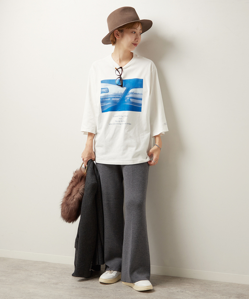 JANE SMITH / JOHN SMITH(ジェーンスミスジョンスミス)の「JANE SMITH/ジェーンスミス 別注 TIM BARBER BRIDGE BLUE Tシャツ(Tシャツ/カットソー・レディース・ホワイト・FREE)」の19枚目の写真