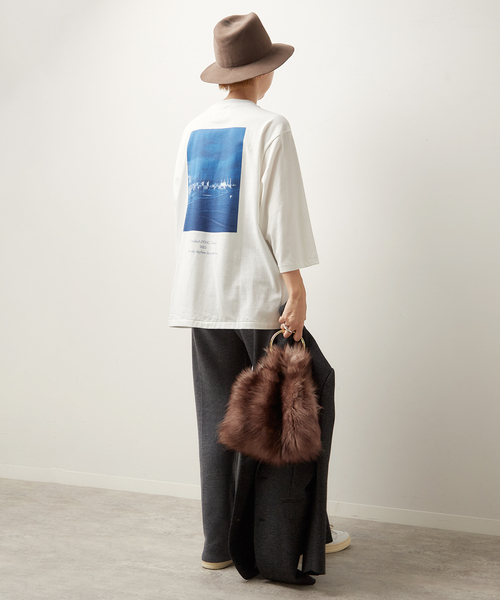 JANE SMITH / JOHN SMITH(ジェーンスミスジョンスミス)の「JANE SMITH/ジェーンスミス 別注 TIM BARBER BRIDGE BLUE Tシャツ(Tシャツ/カットソー・レディース・ホワイト・FREE)」の22枚目の写真