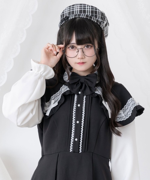 チェックリボンベレー帽（ハンチング/ベレー帽）｜DearMyLove（ディア