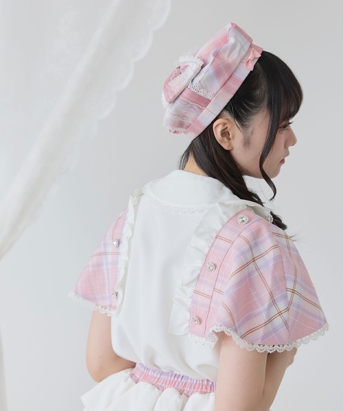 チェックリボンベレー帽（ハンチング/ベレー帽）｜DearMyLove（ディア