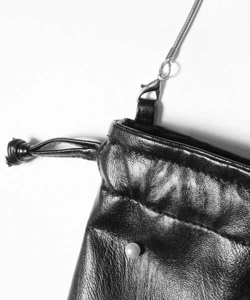 coca（coca）（コカ）の「パール付き 巾着 チェーンバッグ（ショルダーバッグ・レディース・ブラック・ONE SIZE）」の10枚目の写真