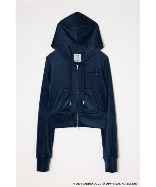 hello kitty ハローキティ　y2k パーカー セットアップ　ベロア SPINNS セットアップ KITTY ハローキティ ベロアジップパーカー