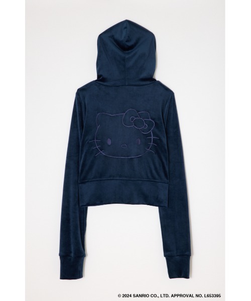 【SLY】 HELLO KITTY x SLY VELOURHOODIE ♡ SLY（スライ）の「HELLO KITTY x SLY VELOURHOODIE ハローキティ