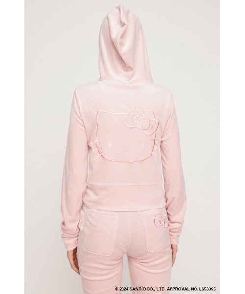 【SLY】 HELLO KITTY x SLY VELOURHOODIE ♡ SLY（スライ）の「HELLO KITTY x SLY VELOURHOODIE ハローキティ