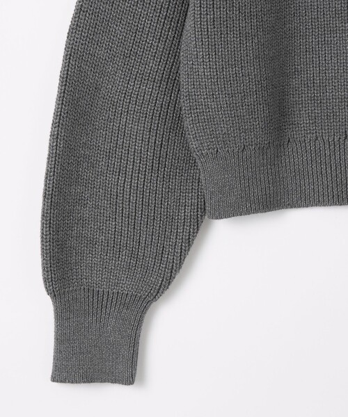 EMMEL REFINES(エメルリファインズ)の「<EMMEL REFINES>EM フェイクパール カタアゼニット プルオーバー(ニット/セーター・レディース・ナチュラル/ダークグレー・FREE)」の14枚目の写真