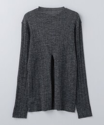 【新品タグ付】6 ROKU アルパカブレンド ランダムリブ ニット カーディガン 6(ROKU)＞アルパカブレンド ランダムリブ ニット プルオーバー