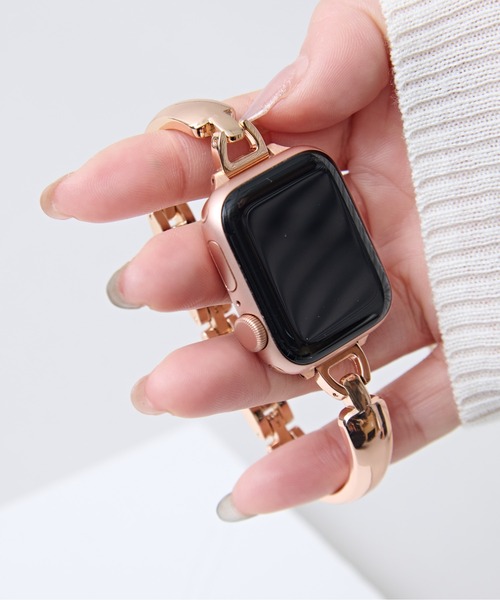 CALIFORNIA OUTFITTERS（カリフォルニア アウトフィッターズ）の「3-9B35 Apple Watch Band アップルウォッチ バンド スリム 細 ベルト 38mm 40mm 41mm（デジタル腕時計・レディース・シルバー/ゴールド/ピンクゴールド/ブラック・38/41）」の4枚目の写真