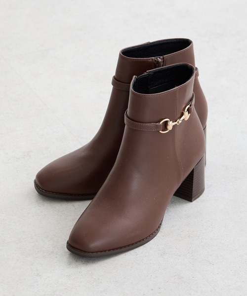 earth music&ecology（アースミュージックアンドエコロジー）の「ORiental TRafficビットモチーフブーツ（ブーツ・レディース・ブラウン/ベージュ/ブラック・L/M/S/LL）」の3枚目の写真