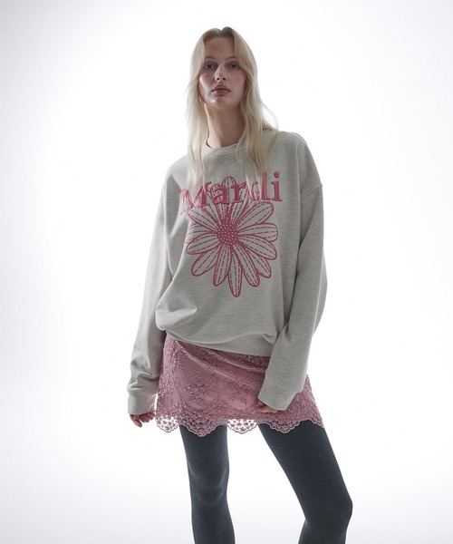 SWEATSHIRT FLOWERMARDI NEEDLEWORK / スウェットシャツ フラワー