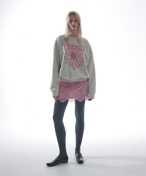SWEATSHIRT FLOWERMARDI NEEDLEWORK / スウェットシャツ フラワー