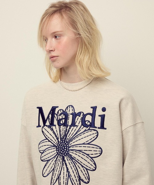 SWEATSHIRT FLOWERMARDI NEEDLEWORK / スウェットシャツ フラワー