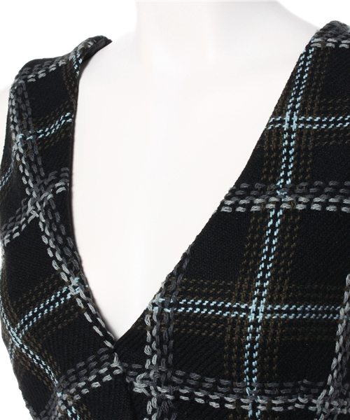 SLY(スライ)の「TARTAN CHECK TOPS(タンクトップ・レディース・ブラック/ブラウン・FREE)」の5枚目の写真
