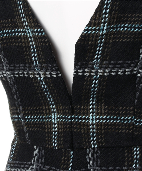 SLY(スライ)の「TARTAN CHECK TOPS(タンクトップ・レディース・ブラック/ブラウン・FREE)」の8枚目の写真