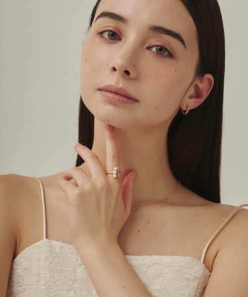 ciite'（シーテ）の「パールビジューリング（リング・レディース・ゴールド/シルバー・FREE）」の3枚目の写真