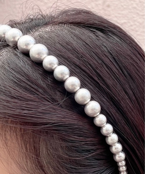 パール　カチューシャ ワイドパールカチューシャ｜ヘアアクセサリー - niana