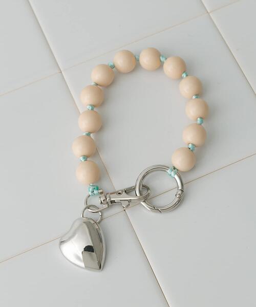 SMELLY（スメリー）の「カラーボールミニミラーキーチェーン（キーホルダー・レディース・ミント/レッド/ライトブルー/ベージュ/ラベンダー/ピンク・-）」の2枚目の写真