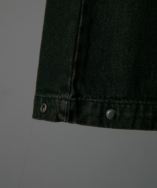 2way 裾ボタン変形デニムパンツワイド/テーパード 2way hem button