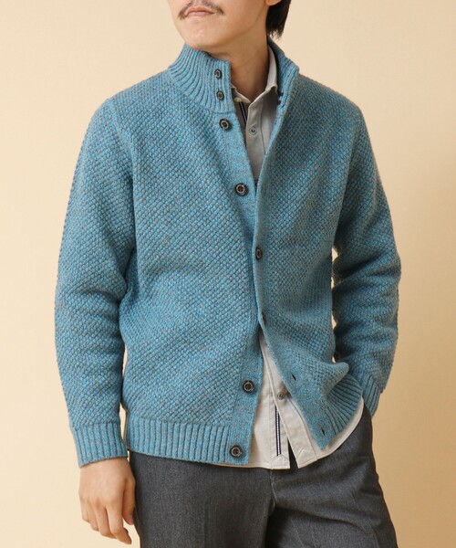 NOLLEY'S（ノーリーズ）の「ミックスカラー スタンドカーディガン 24AW