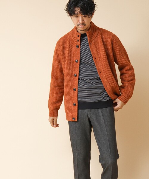 NOLLEY'S（ノーリーズ）の「ミックスカラー スタンドカーディガン 24AW