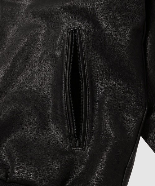WhoWhat（フーワット）の「LEATHER SHARK JACKET（その他アウター・メンズ・ブラック・L/M）」の3枚目の写真