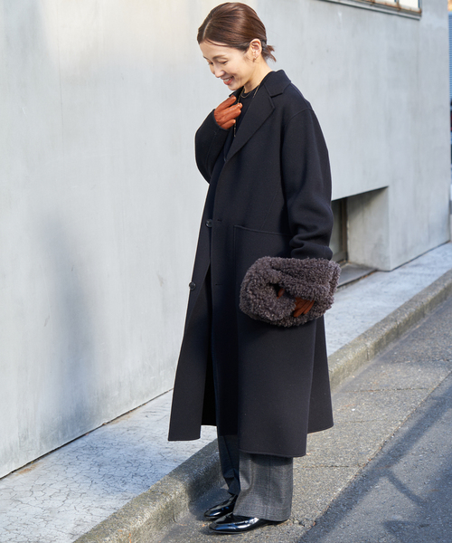 IENA ブラックロングコート IENA（イエナ）の「【TRADITIONAL WEATHERWEAR】PACKABLE MALTON HOOD