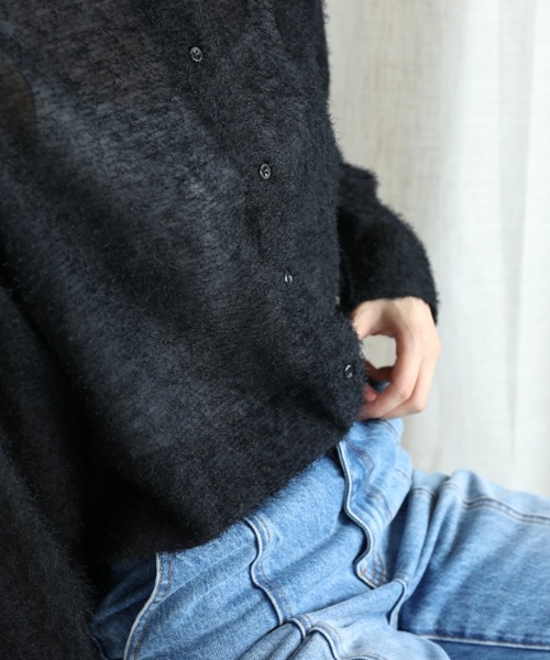 aimoha(アイモハ)の「フリンジスタンドシャツ(シャツ/ブラウス・レディース・ブラック/グレー/ベージュ・MEDIUM)」の13枚目の写真