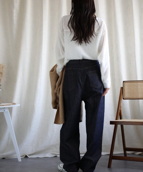 aimoha(アイモハ)の「フリンジスタンドシャツ(シャツ/ブラウス・レディース・ブラック/グレー/ベージュ・MEDIUM)」の4枚目の写真
