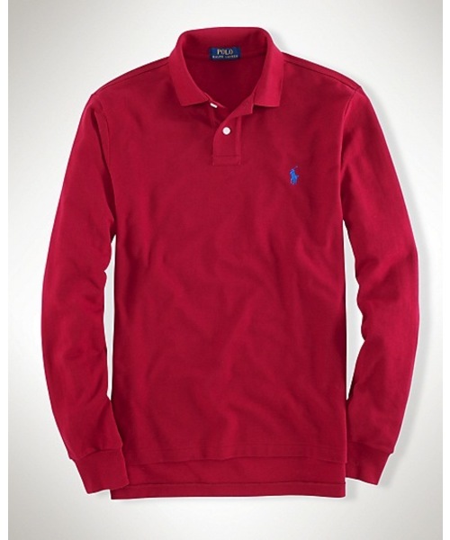 POLO RALPH LAUREN(ポロ ラルフ ローレン)の「カスタムフィット ロングスリーブド ポロシャツ(ポロシャツ・メンズ・ブラック/オレンジ/レッド/グレー/ライトブルー・MEDIUM/SMALL/X-LARGE/X-SMALL/LARGE)」の4枚目の写真
