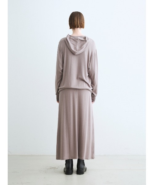 three dots(スリードッツ)の「ブラッシュド zipupフーディ(スウェット・レディース・グレー系その他/ネイビー/ブラック・SMALL/MEDIUM)」の4枚目の写真