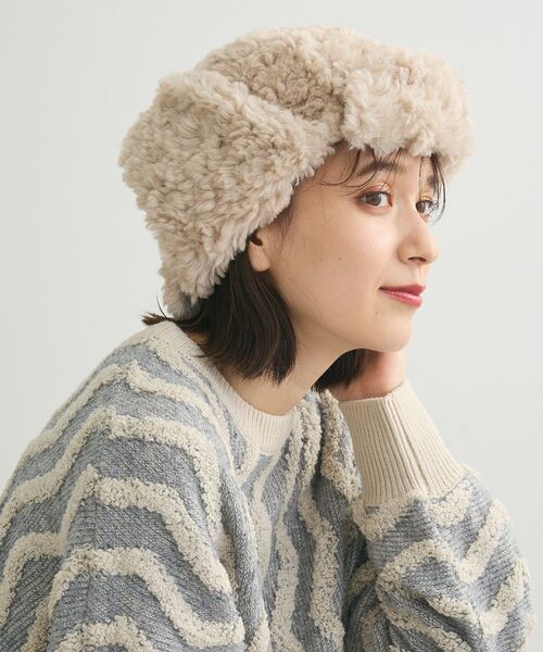 CONTROL FREAK / CTFK（コントロールフリーク）の「■CONTROL　FREAKフェイクボアフライトキャップ（キャップ・レディース・アイボリー/ブラック・FREE）」の3枚目の写真