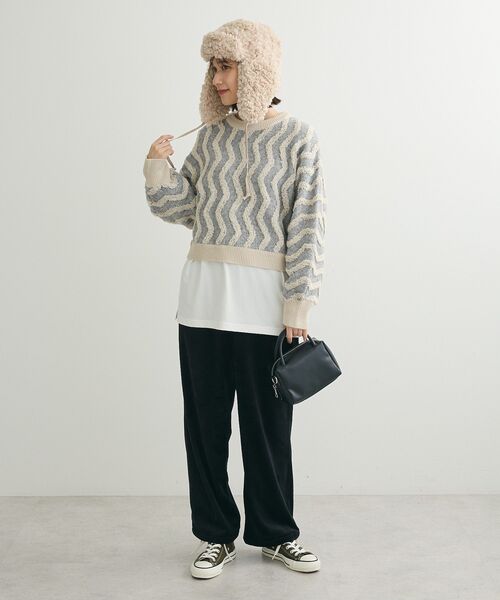 CONTROL FREAK / CTFK（コントロールフリーク）の「■CONTROL　FREAKフェイクボアフライトキャップ（キャップ・レディース・アイボリー/ブラック・FREE）」の4枚目の写真