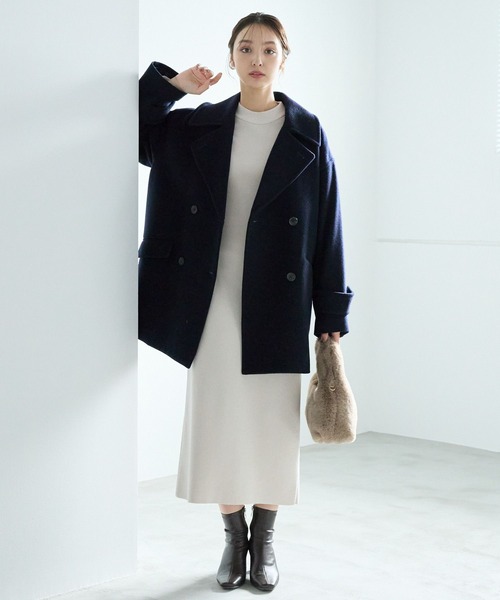 【セール】ソデレースニットワンピース248380（ワンピース）｜Andemiu（アンデミュウ）