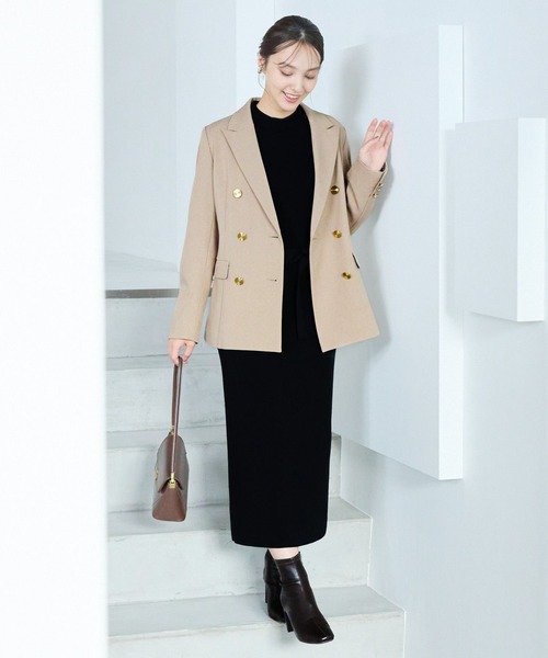 【セール】ソデレースニットワンピース248380（ワンピース）｜Andemiu（アンデミュウ）