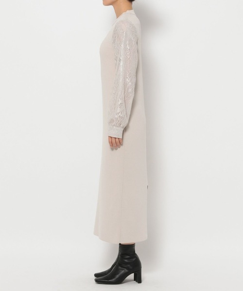 【セール】ソデレースニットワンピース248380（ワンピース）｜Andemiu（アンデミュウ）