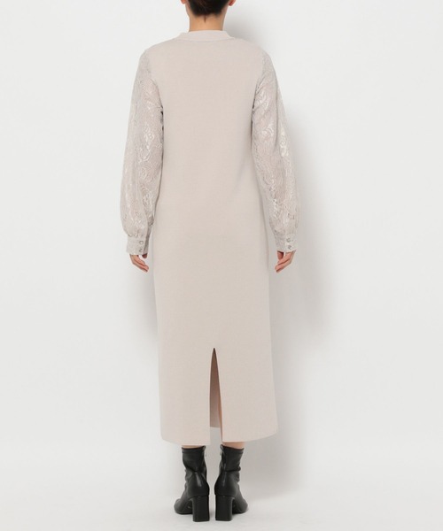 【セール】ソデレースニットワンピース248380（ワンピース）｜Andemiu（アンデミュウ）